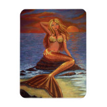 Mermaid Sunset Magnet - By Susan Rodio Art magnets