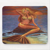 Mermaid Sunset - Mouse Pad mousepads