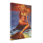 Mermaid Sunset - Wrapped Canvas Print canvas prints