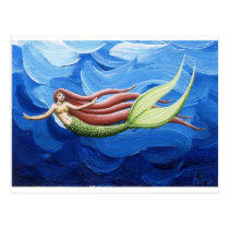 Mermaid Swimming postcards