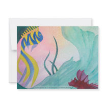 Mermaid Tail & Fish Invitation by theHOELstudio Mermaid Tail & Fish Invitation