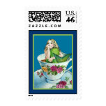 Mermaid Tea I Postage Stamp