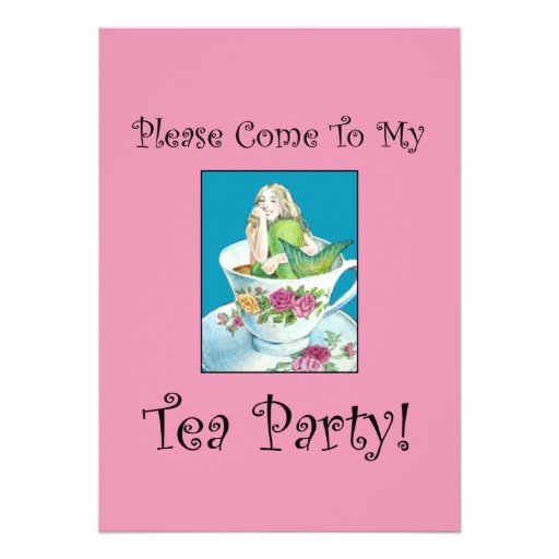 Mermaid Tea Party Invitations