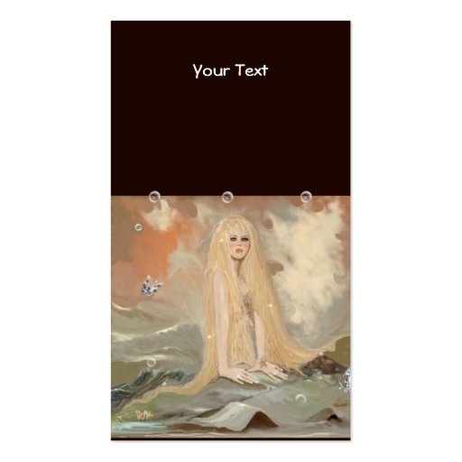 Mermaid Template Business Card Templates (back side)