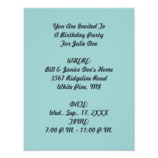 MERMAID THEMED PARTY INVITATION ~ EZ TO CUSTOMIZE