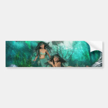 Mermaid Twins Bumper Sticker