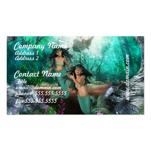Mermaid Twins Business Cards