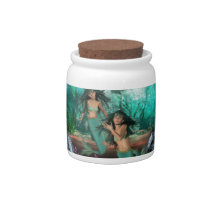 Mermaid Twins  Candy Jar