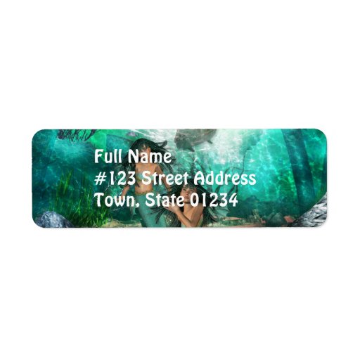 Mermaid Twins  Mailing Labels