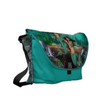 Mermaid Twins  Messenger Bag