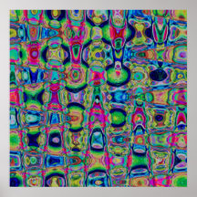 Mermaid Underwater Abstract Poster
