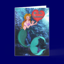 Mermaid Valentine cards