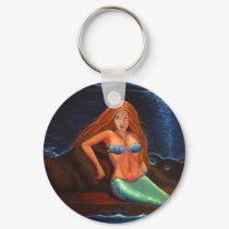 Mermaid Wild - Key Ring keychains by SusanRodio Mermaid Wild - Key Ring keychains