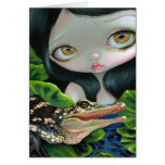 "Mermaid with a Baby Alligator" Greeting Card