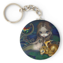 "Mermaid with a Golden Dragon" Keychain