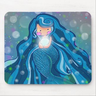 Mermaid with bright pearl mousepad mousepad