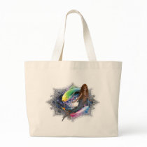 Mermaid with Colorful Fish Background bags by mrssocolov4 Mermaid with Colorful Fish Background bags