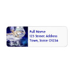 Mermaid with Dolphin  Return Address Mailing Label
