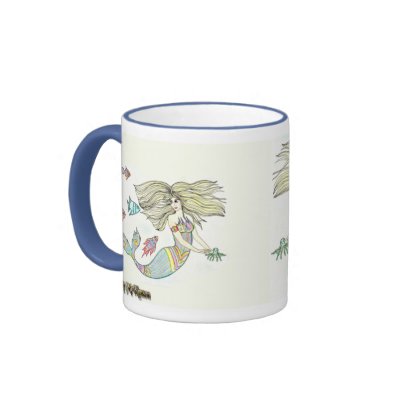 Mermaid with Friends Coffee Mugs by DreamWeaverThere