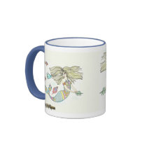 Mermaid with Friends mugs by DreamWeaverThere Mermaid with Friends mugs