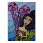 Mermaid With Jellyfish Thank You Card