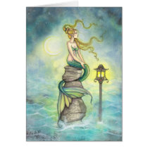 Mermaid with Lantern and Moon Fantasy Art cards