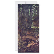Mermaids Deer Mortifying By Schwind Moritz Von Full Color Rack Card