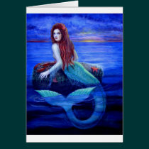"Mermaid's Dinner" note card cards