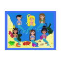 Mermaids from around the World Postcard by KirstenEdwards Mermaids from around the World Postcard