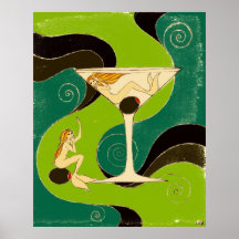 Mermaids in a Martini Poster