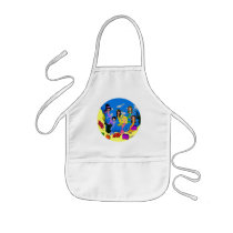 Mermaids in Ocean with Dolphins Apron