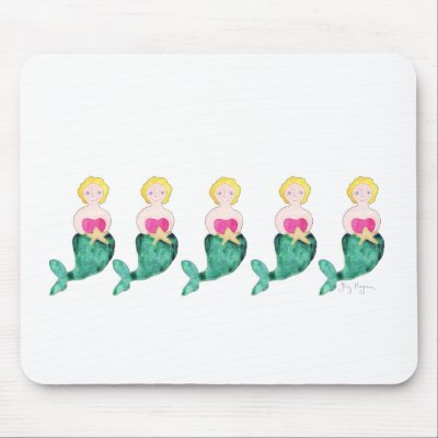 Mermaids Mousepad by ginyhogan
