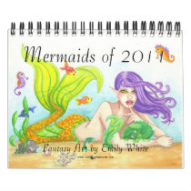 Mermaids of 2011 fantasy illustration art calendar