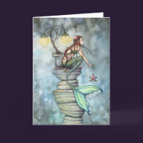 Mermaid's Perch Greeting Card by Molly Harrison cards