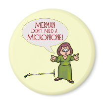 Merman/Microphone Magnet magnets