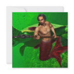 Merman with Sea Turtle Invitations