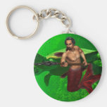 Merman with Sea Turtle Keychain