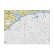 Mermentau River to Freeport, LA chart postcard