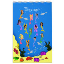 Merpeople Prints Book Wall Calendar