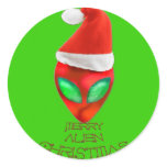 Merry Alien Christmas Sticker