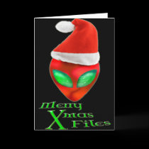 Merry Alien Xmas Files Card