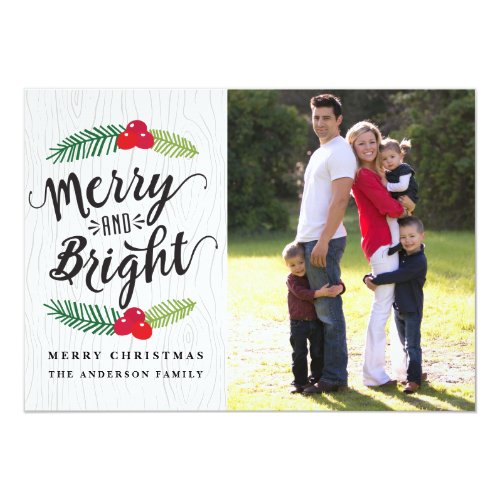 Merry and Bright 5x7 Paper Invitation Card