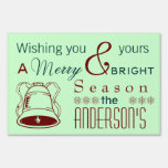 Merry and bright christmas sign