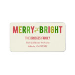 Merry and Bright Holiday Address Labels