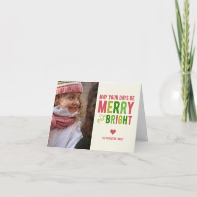 Merry and Bright Holiday Photo Card