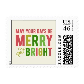 Merry and Bright Holiday Postage