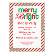 Merry And Bright Personalized Announcements