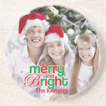 Merry And Bright Photo coasters