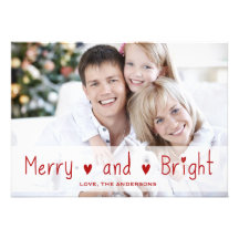 MERRY AND BRIGHT PHOTO HOLIDAY CARD