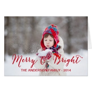 Merry and Bright Photo Holiday Greeting Card